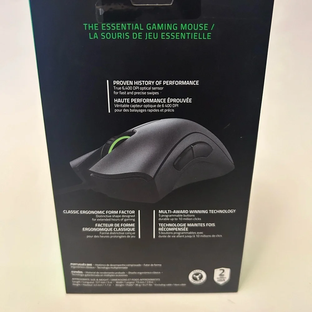 Razer Ergonomic Gaming Mouse in Black and Green